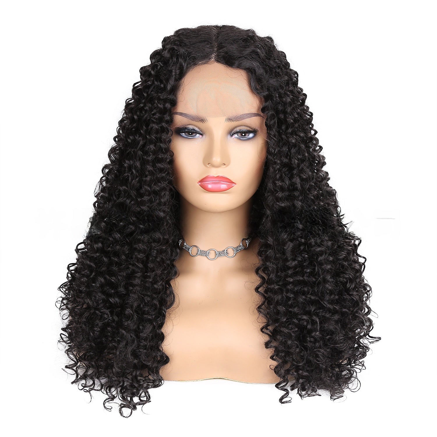Women's Lace Front Wig Afro Small Curly Wig Head Cover Curly Wigs