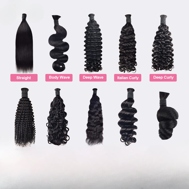 100% Human Hair Braiding Bulk Hair Real Hair Wig Human Hair