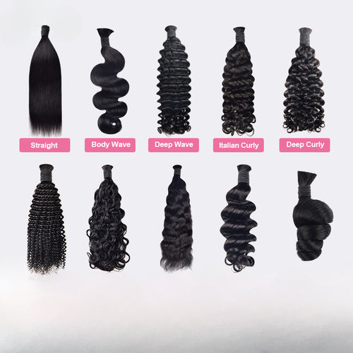 100% Human Hair Braiding Bulk Hair Real Hair Wig Human Hair