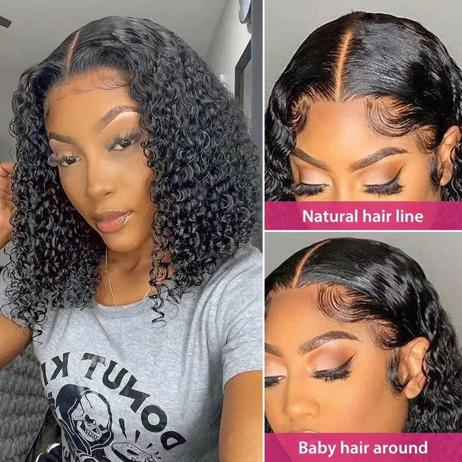 Wig Lace Front Hot-Selling Small Curly Wig Lace Cap Wig