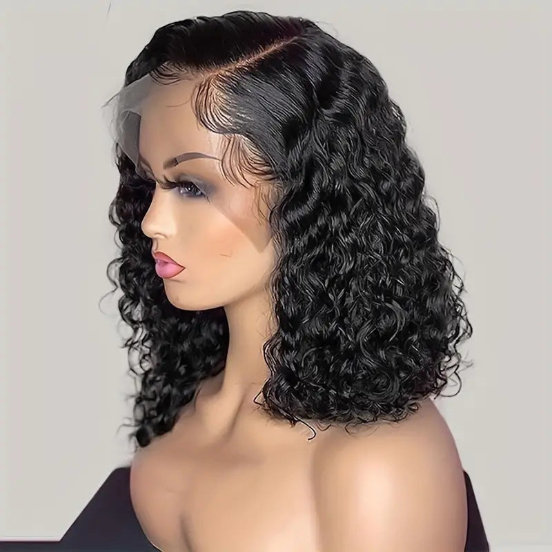 Hot-Selling Lace Front Wig Women's Small Curly Short Hair Afro Black Universal Full Wig