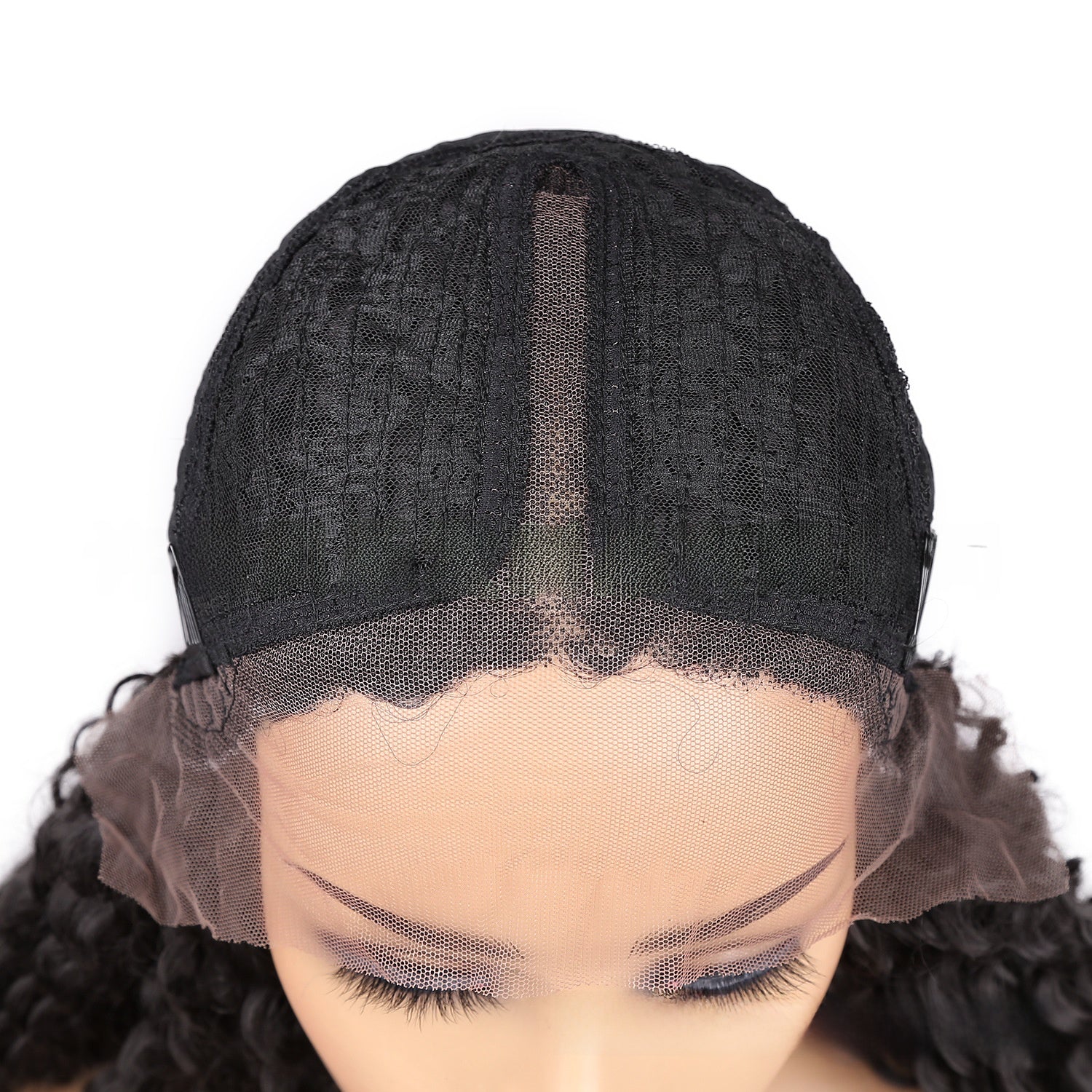 Women's Lace Front Wig Afro Small Curly Wig Head Cover Curly Wigs