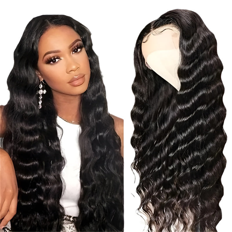 Fashion Water Wave Synthetic Hair Wig Hot-Selling Small Curly Front Lace Long Curly Hair