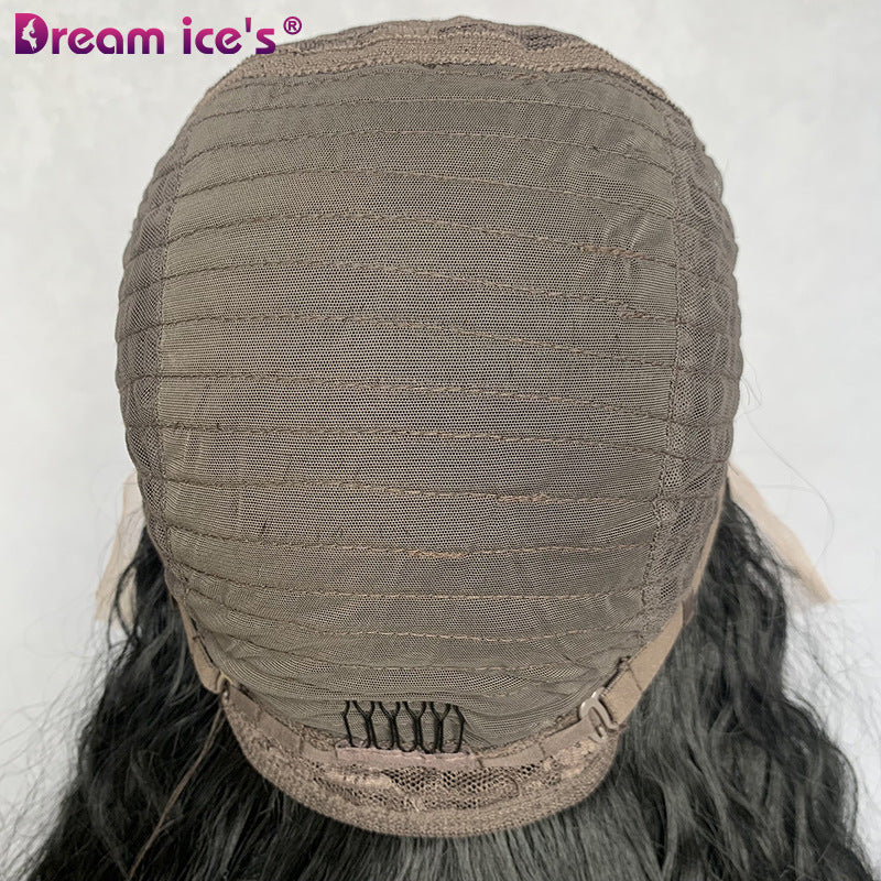 Fashion Long Curly Hair Front Lace American Wave Wig Frontal Wave Lace Wigs