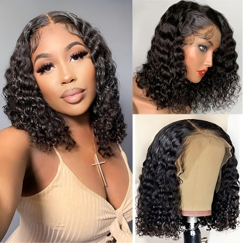 Lace Wig Women's Small Curly Short Curly Hair Afro Fluffy Natural Full Head Wig