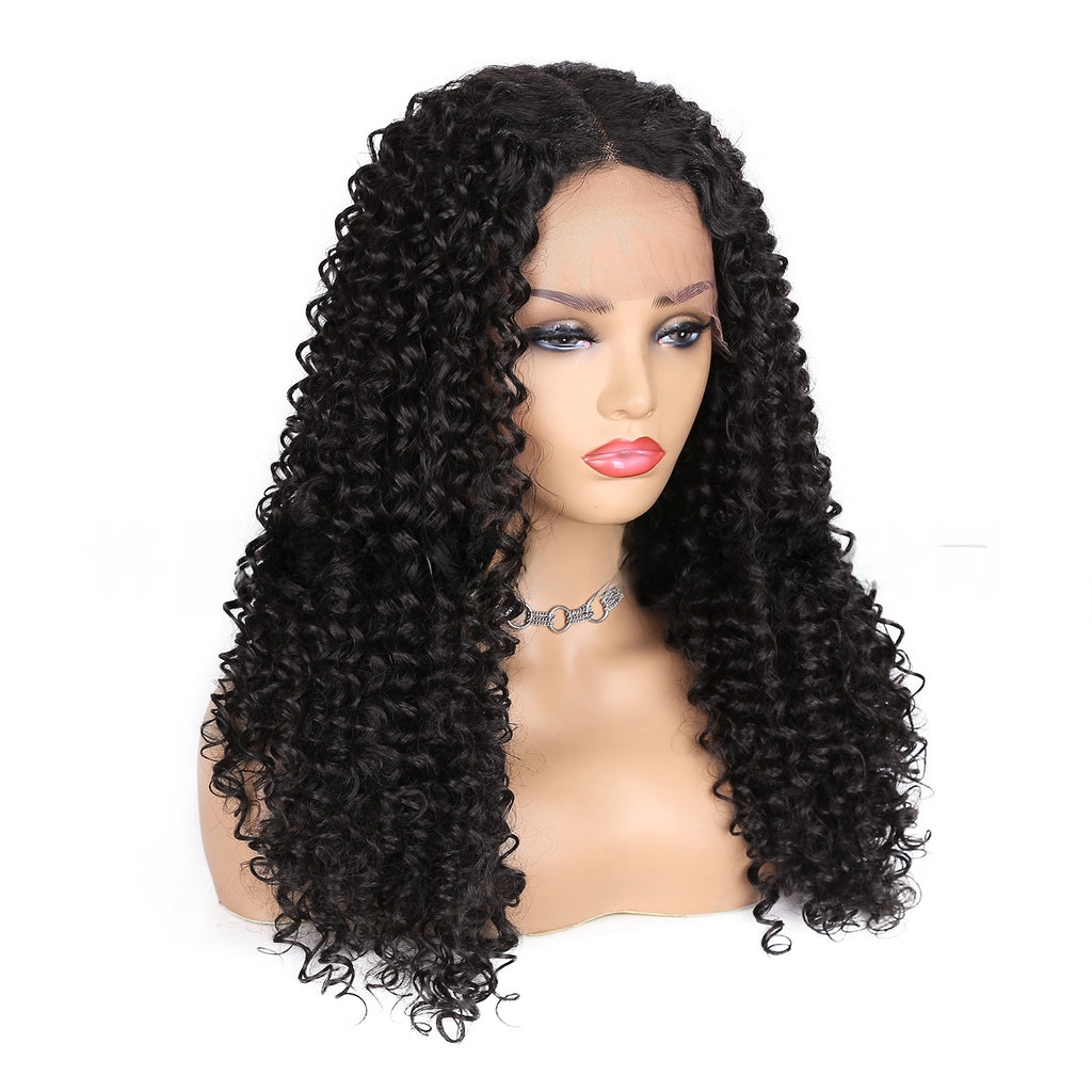 Women's Lace Front Wig Afro Small Curly Wig Head Cover Curly Wigs