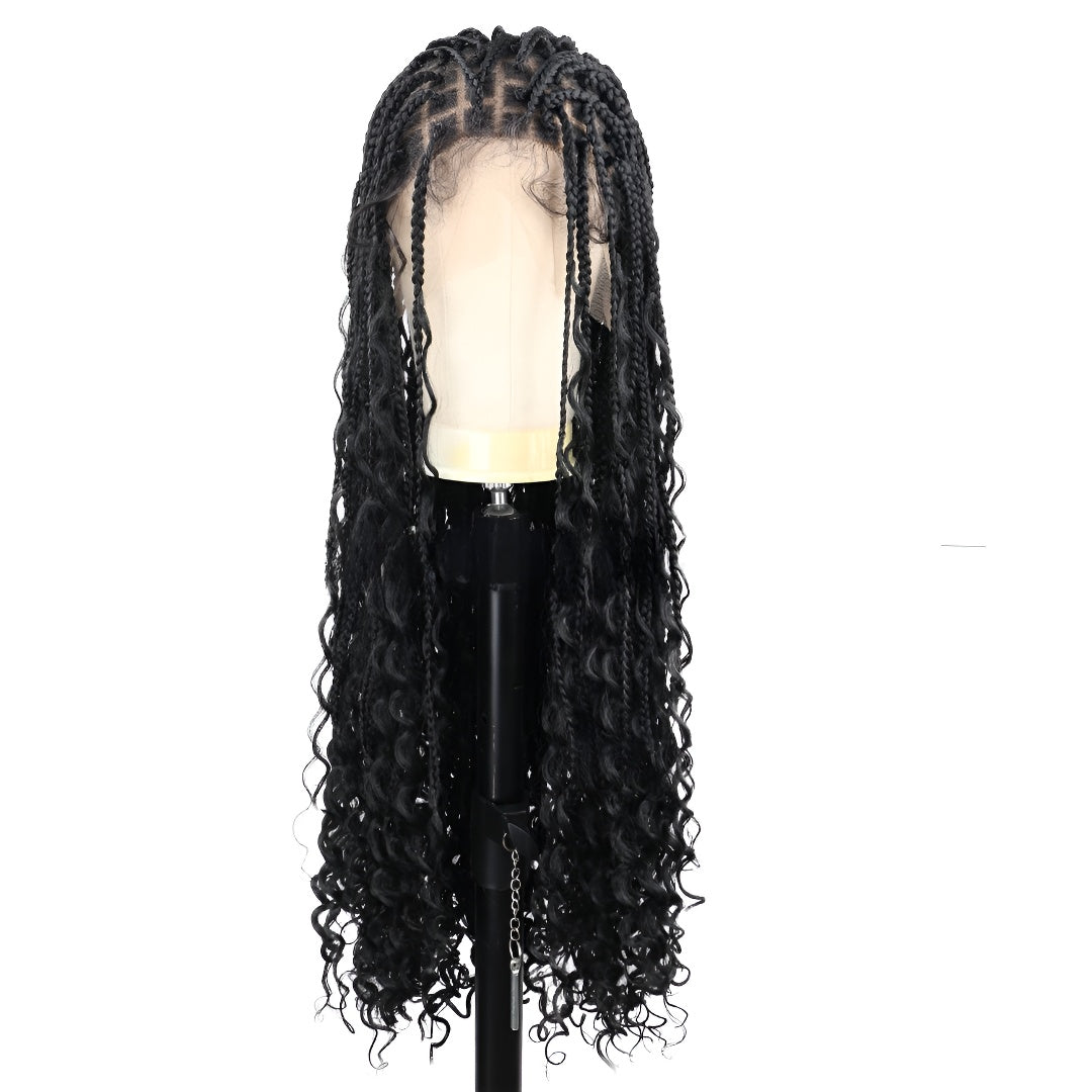 Full Lace Air Three-strand Braid Flyaway Wig Braided Lace Wig Hand Crochet Lace Wig