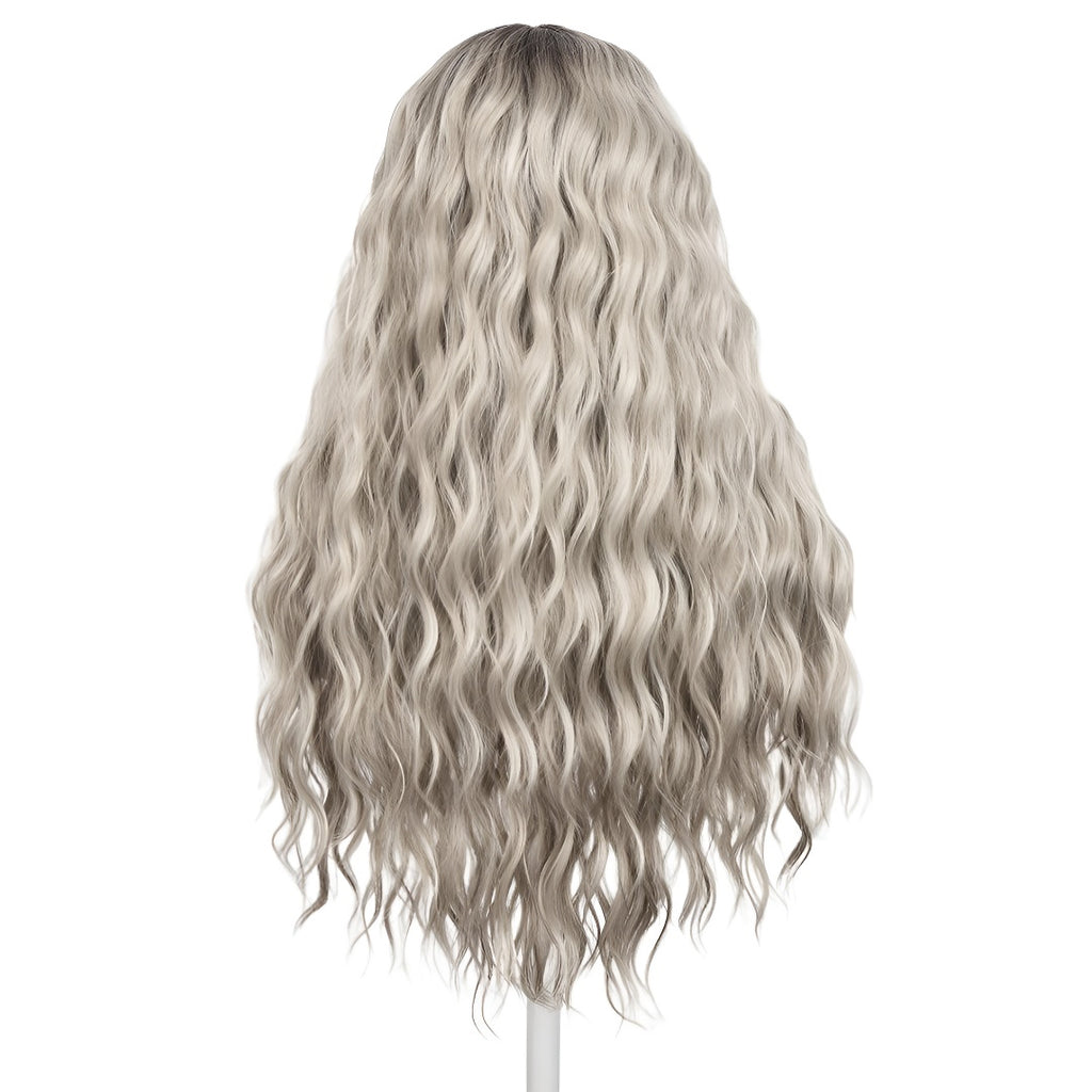 Fashion Front Lace Wig High-Grade Gray Curly Wig Hot-Selling Wig