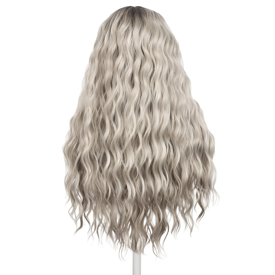 Fashion Front Lace Wig High-Grade Gray Curly Wig Hot-Selling Wig