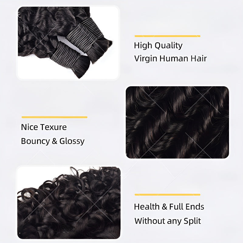 100% Human Hair Braiding Bulk Hair Real Hair Wig Human Hair