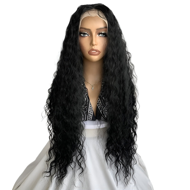 Fashion Long Curly Hair Front Lace American Wave Wig Frontal Wave Lace Wigs