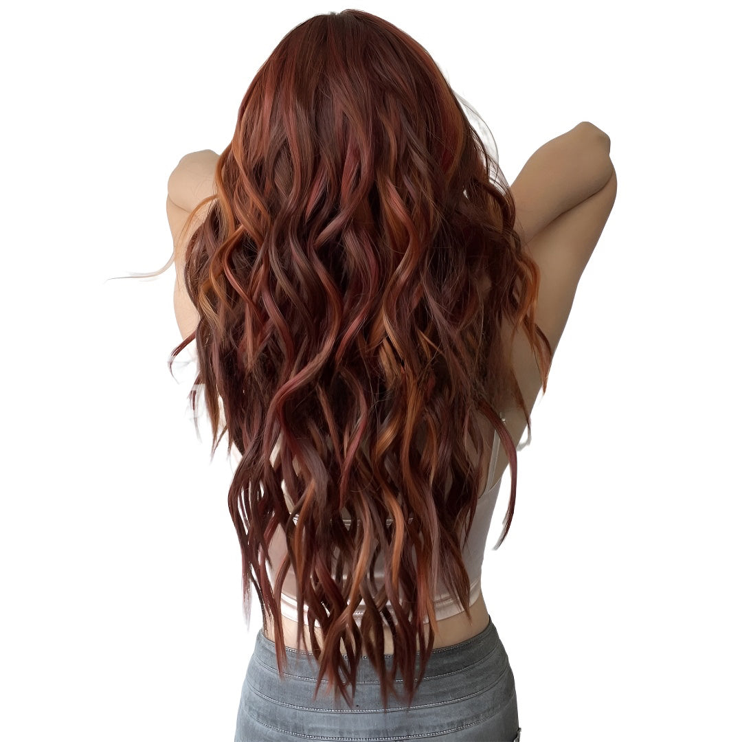 European and American Style Lace Front Wig Coffee Color Curly Hair Hot-Selling Wig