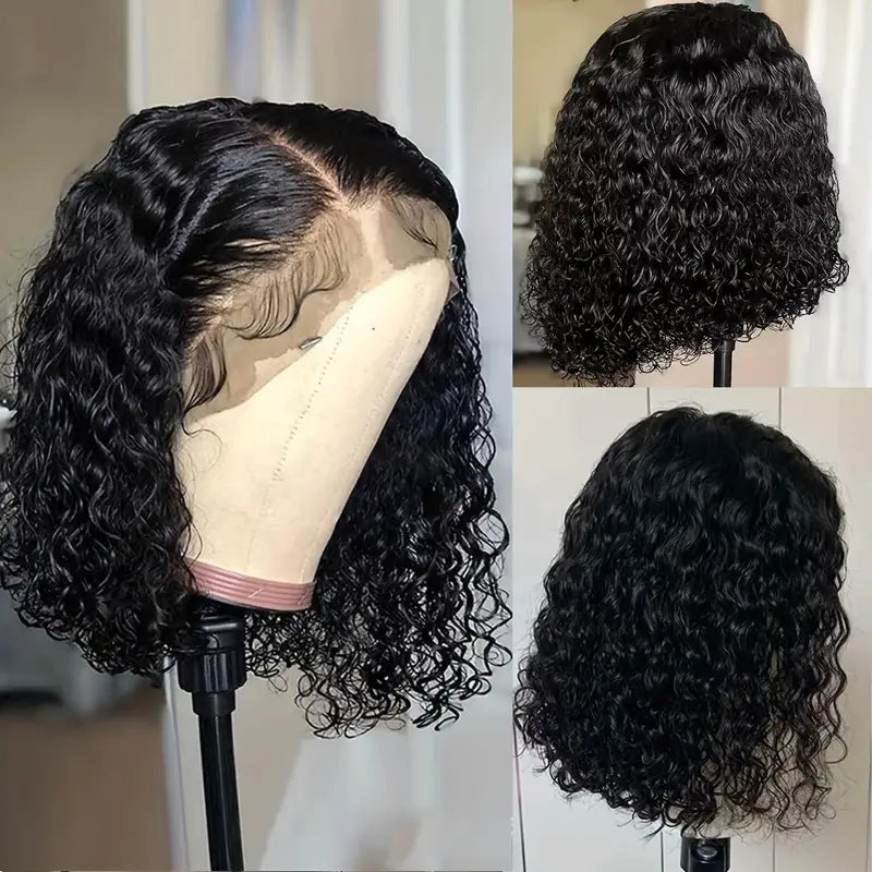 Hot-Selling Lace Front Wig Women's Small Curly Short Hair Afro Black Universal Full Wig