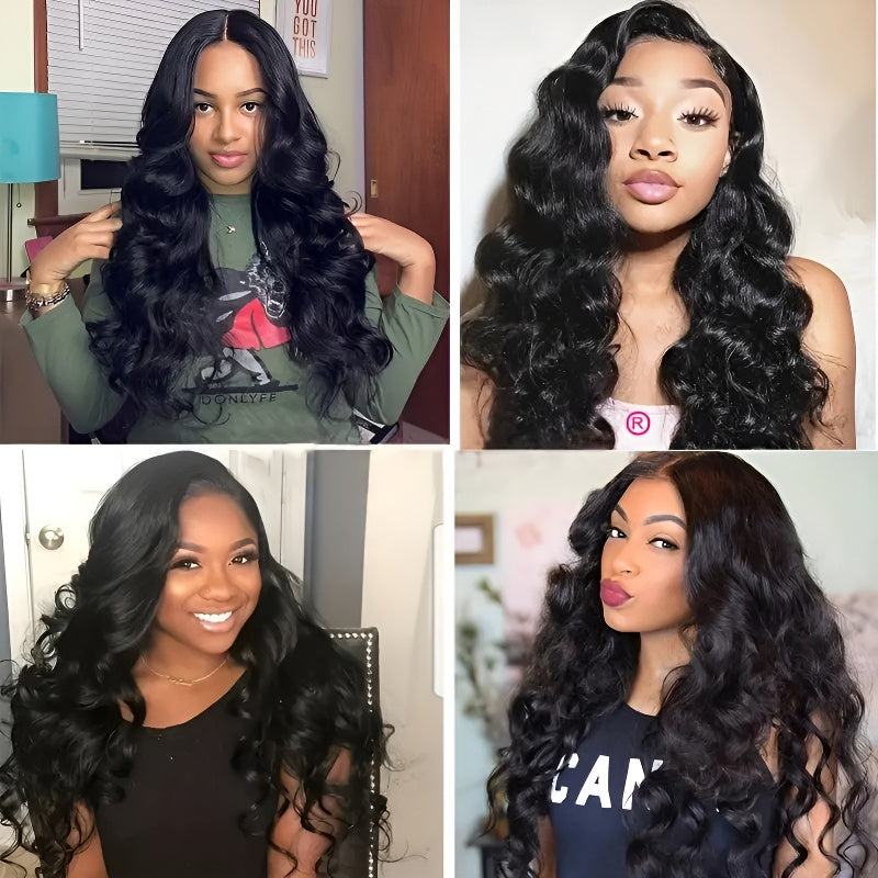 Front Lace Wig Small Curly Women's Long Hair Middle Part Long Curly Hair Fluffy Natural Daily Wig
