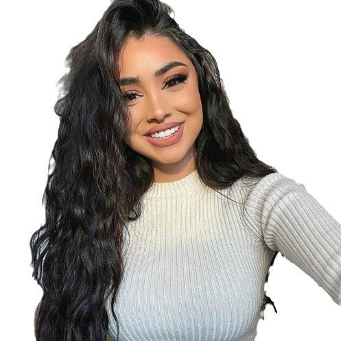 Lace Wig Small T5*1 Curly Long Curly Wig Full Head Hand-Woven Lace Small Curly Natural Hair