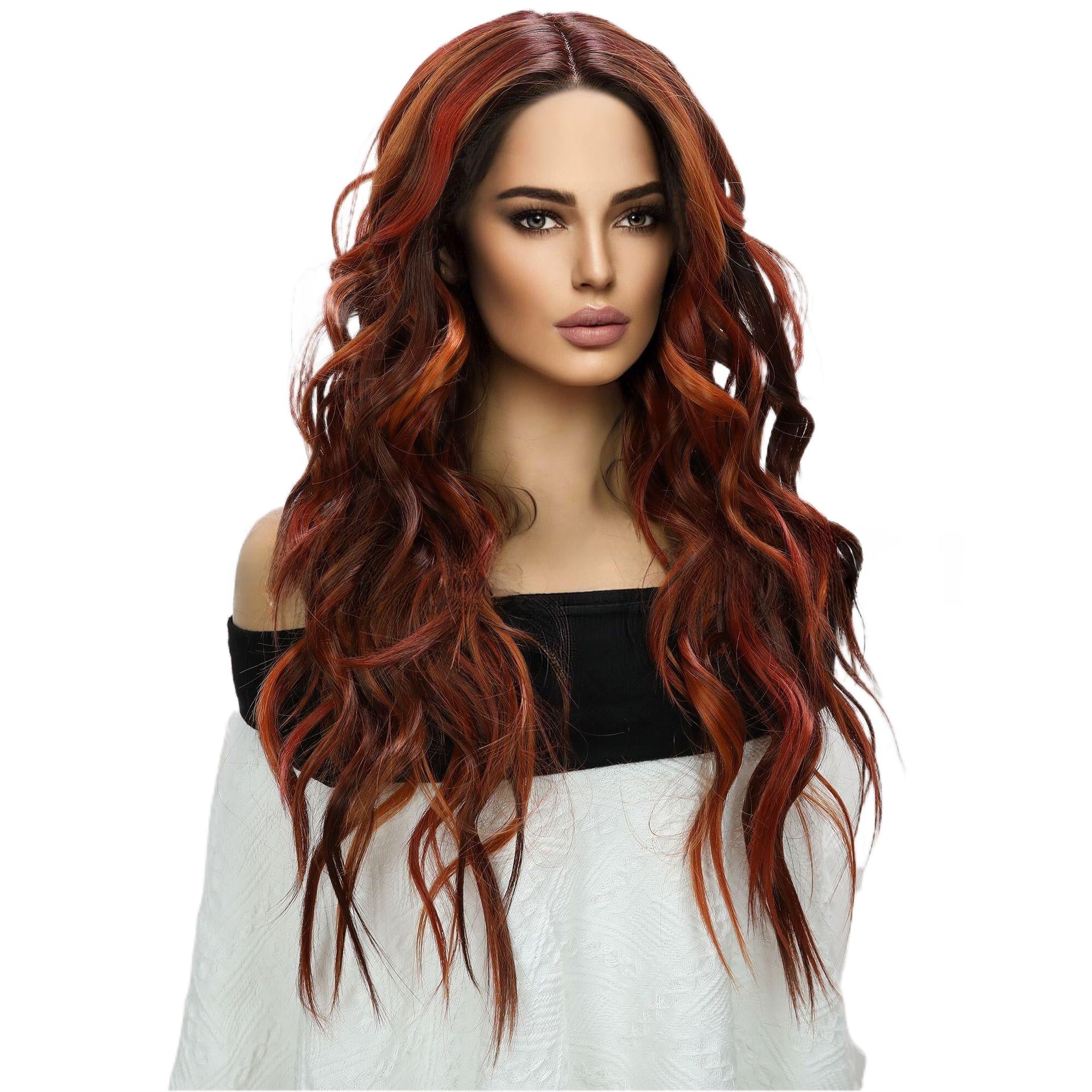 Fashion Lace Front Wig Coffee Color Curly Hair Hot-Selling Wig