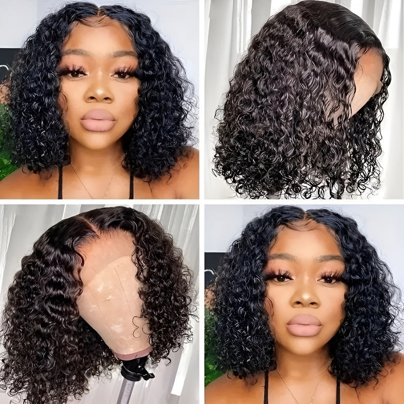 Short Curly Lace Front Parted Wig for Women, Natural Everyday Style