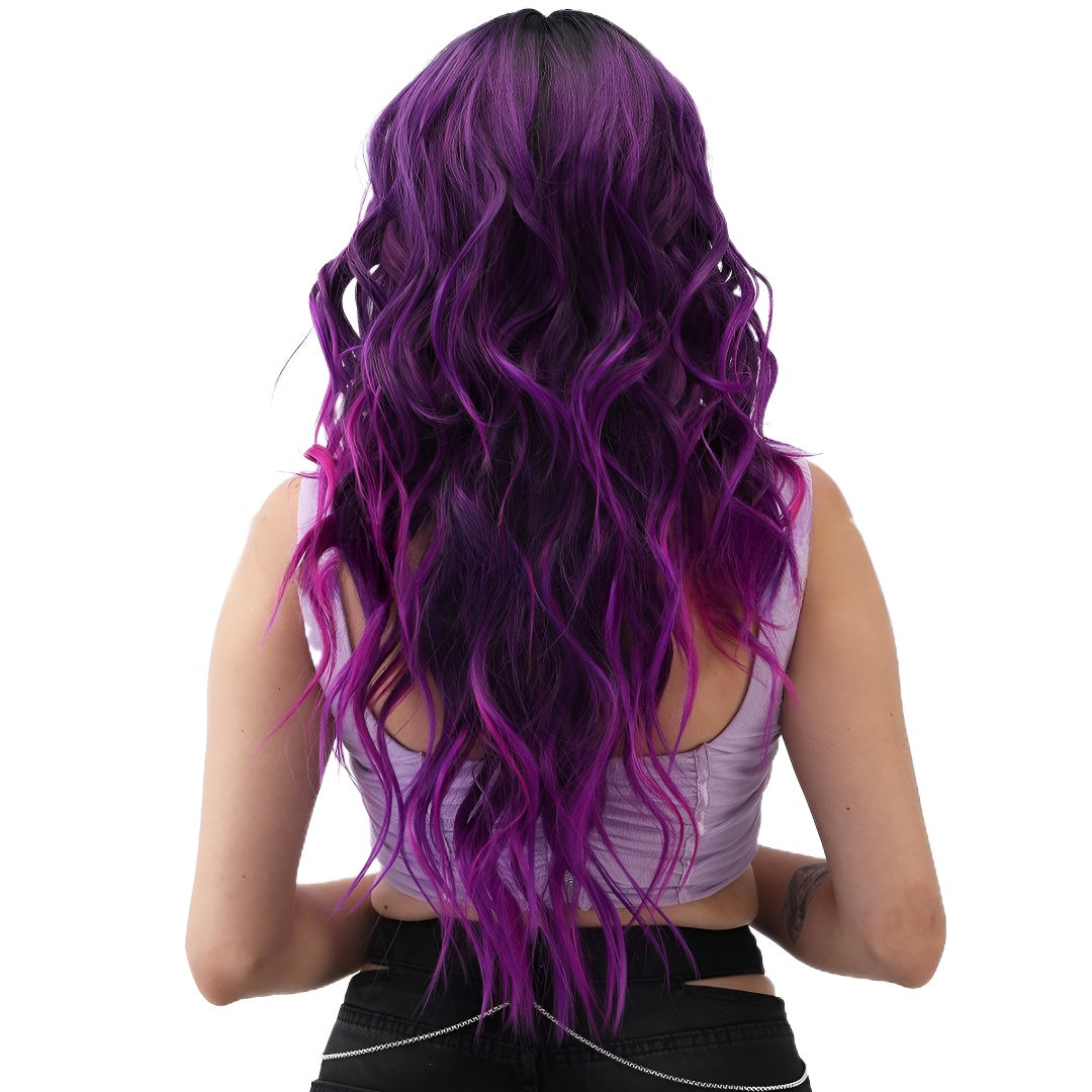 Fashion Front Lace Wig Purple Curly Hair Hot-Selling Wig