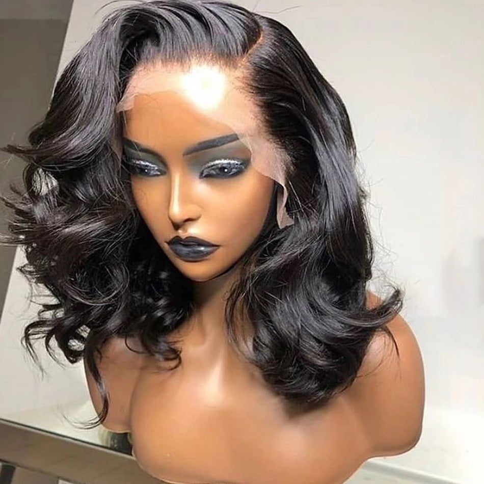 New Wig Women's Wig Small Lace Side Part H Brown Natural Long Curly Wig Cap