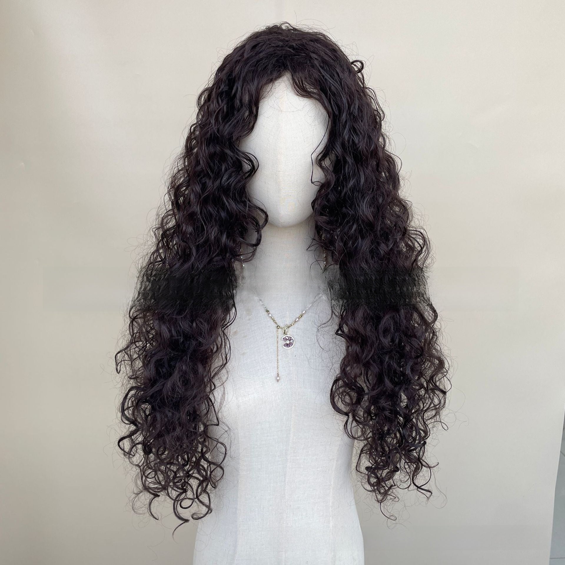 Wig Black Brown Latin American Curly Wig Long Curly Hair Wig