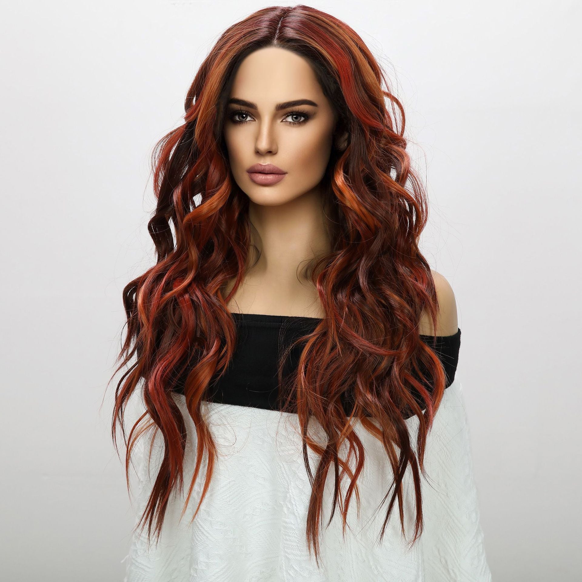 Fashion Lace Front Wig Coffee Color Curly Hair Hot-Selling Wig