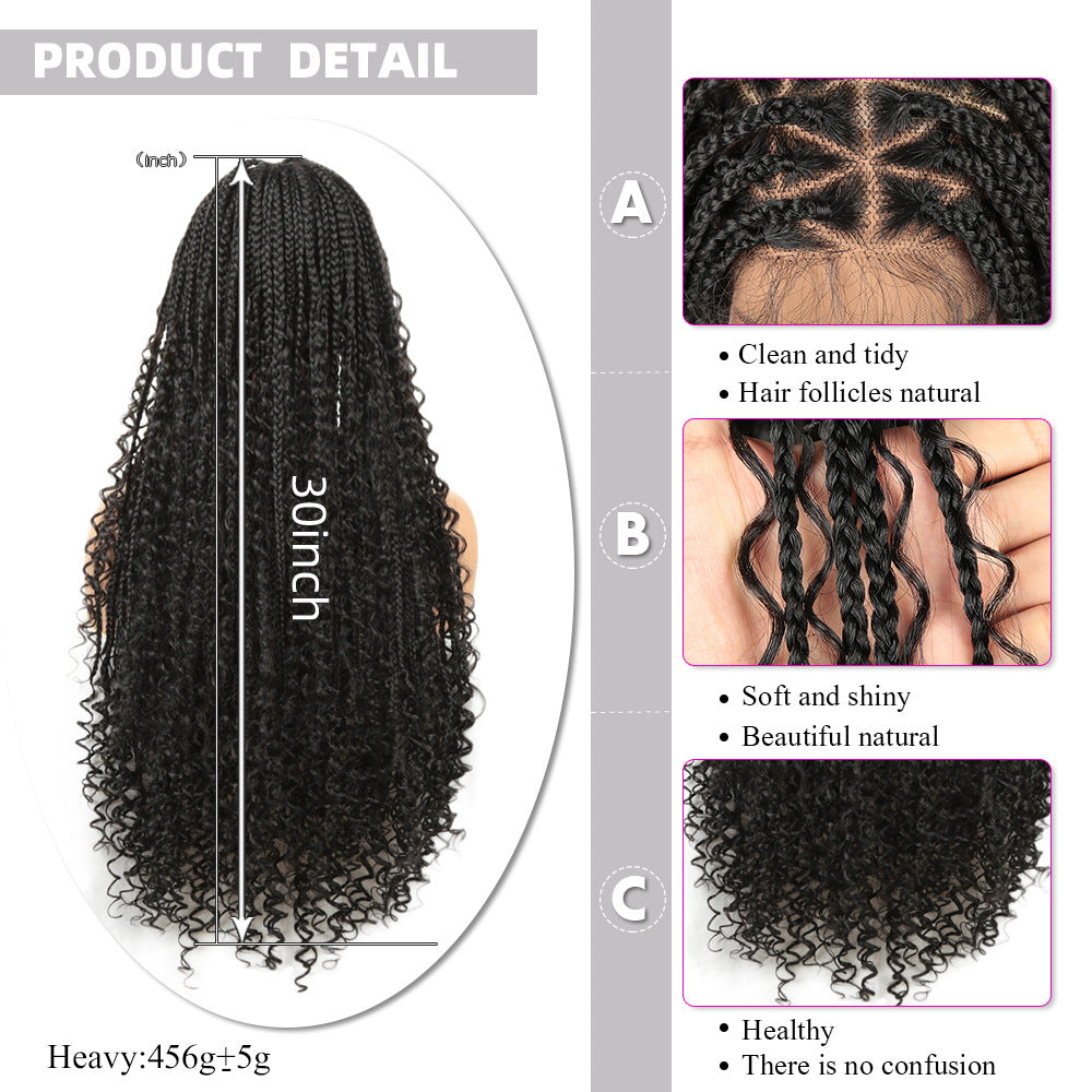 3 Hand-Woven Wig Headband Braids Women's Dreadlocks Goddess Locs Three-Strand River Locs