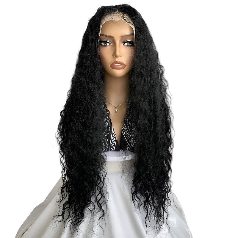 Fashion Long Curly Hair Front Lace American Wave Wig Frontal Wave Lace Wigs