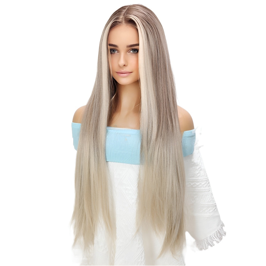 Fashion Front Lace Wig Gray Straight Hair Wig Hot-Selling Wig