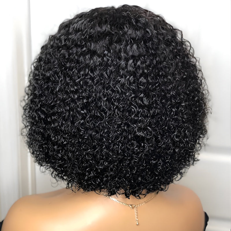 Wig for Women Short Curly Hair Middle Part Fluffy African Small Curly Hair Short Wig