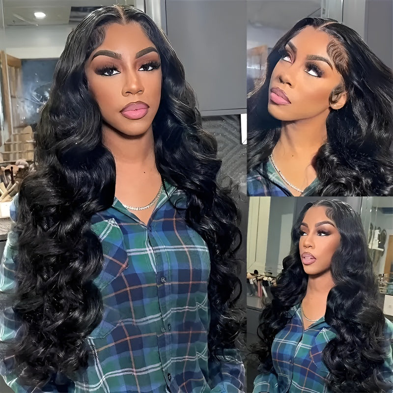 12A Front Lace Wig Women's Middle Part Big Wave Long Curly Full Wig