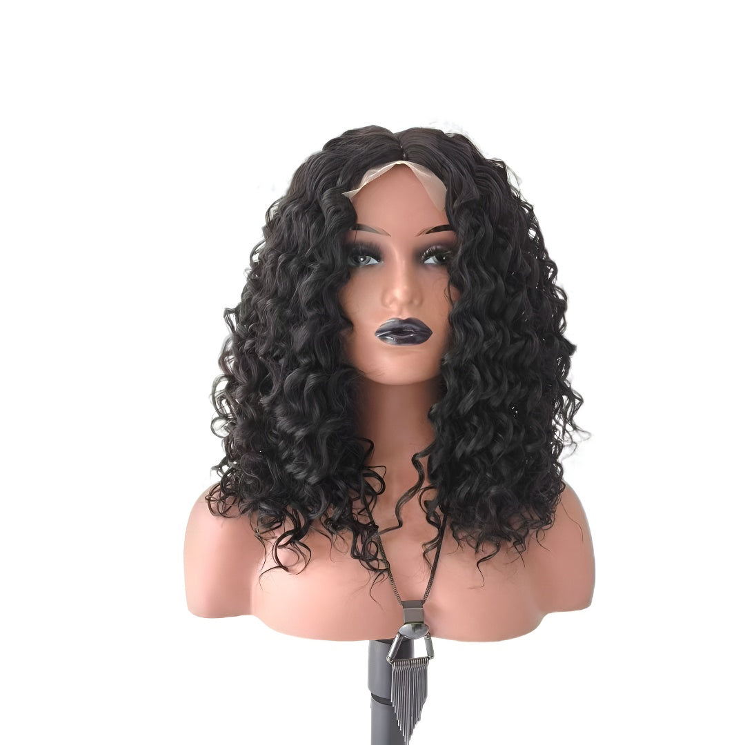 Wigs Short Curly Hair Wig High Quality Rose Net Simulation Scalp Wig