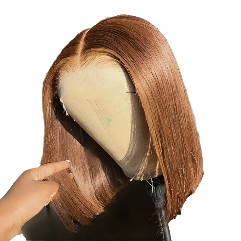12A Vietnam Bone Straight Bob Human Hair Wigs Front Lace Wig Set