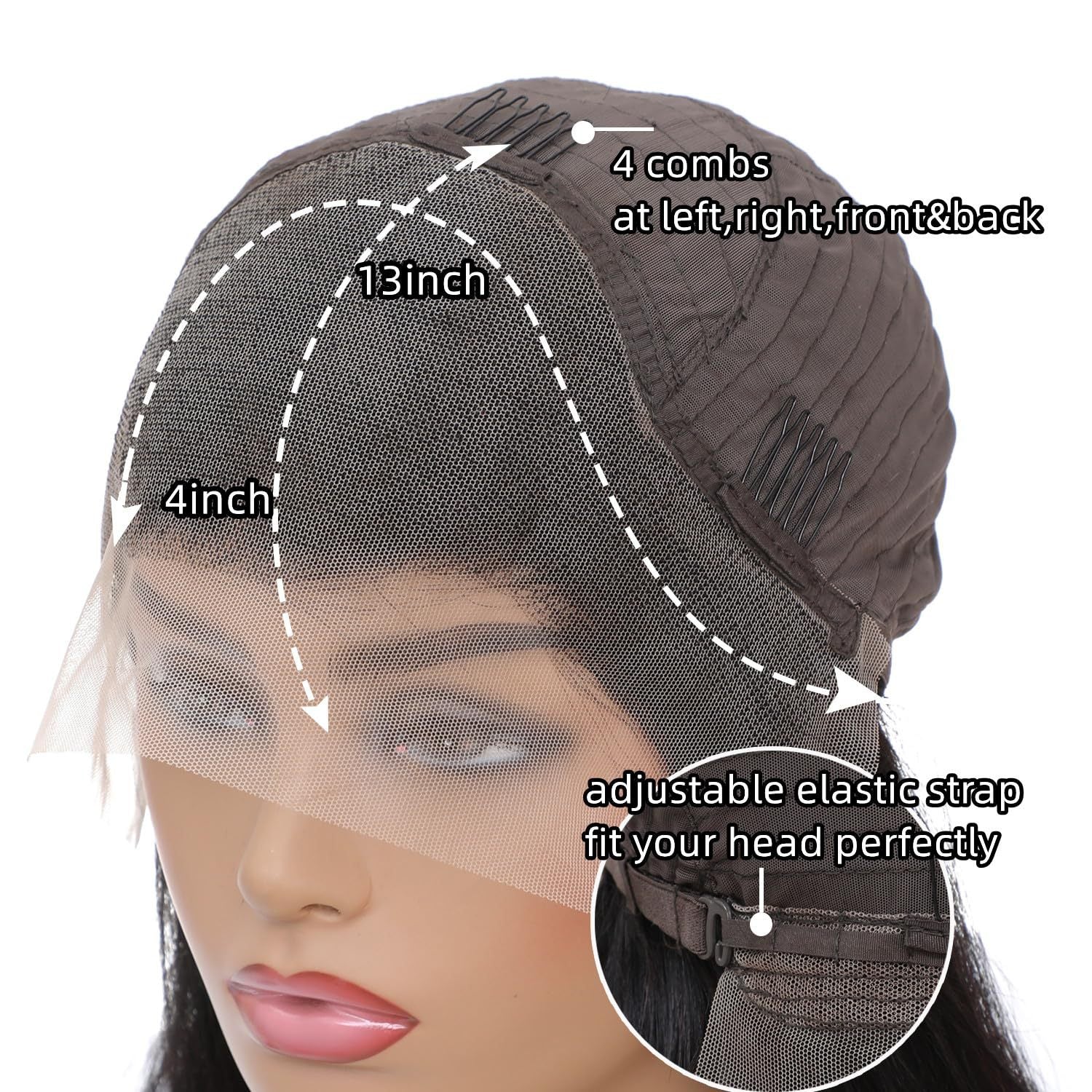 Hot Sale Black Long Straight Hair 13*4 Lace Wig Free Parting Wig