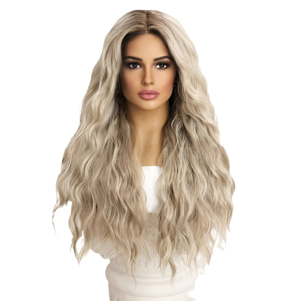 Fashion Front Lace Wig High-Grade Gray Curly Wig Hot-Selling Wig