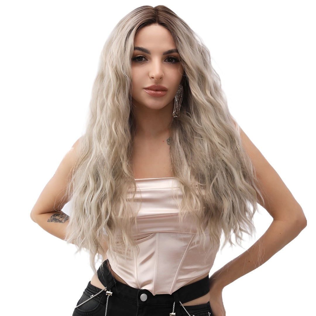 Fashion Front Lace Wig High-Grade Gray Curly Wig Hot-Selling Wig