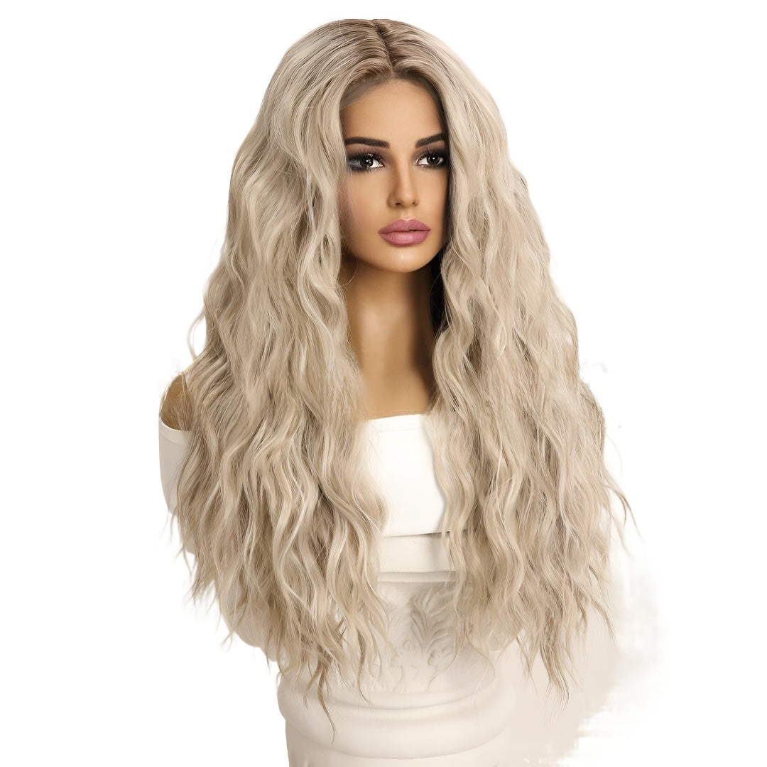 Fashion Front Lace Wig High-Grade Gray Curly Wig Hot-Selling Wig