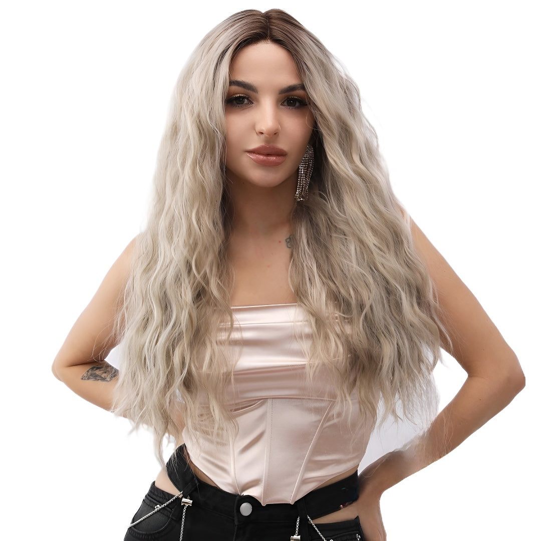 Fashion Front Lace Wig High-Grade Gray Curly Wig Hot-Selling Wig