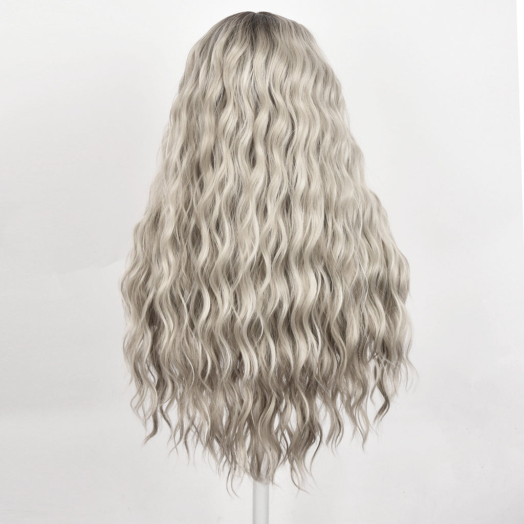 Fashion Front Lace Wig High-Grade Gray Curly Wig Hot-Selling Wig