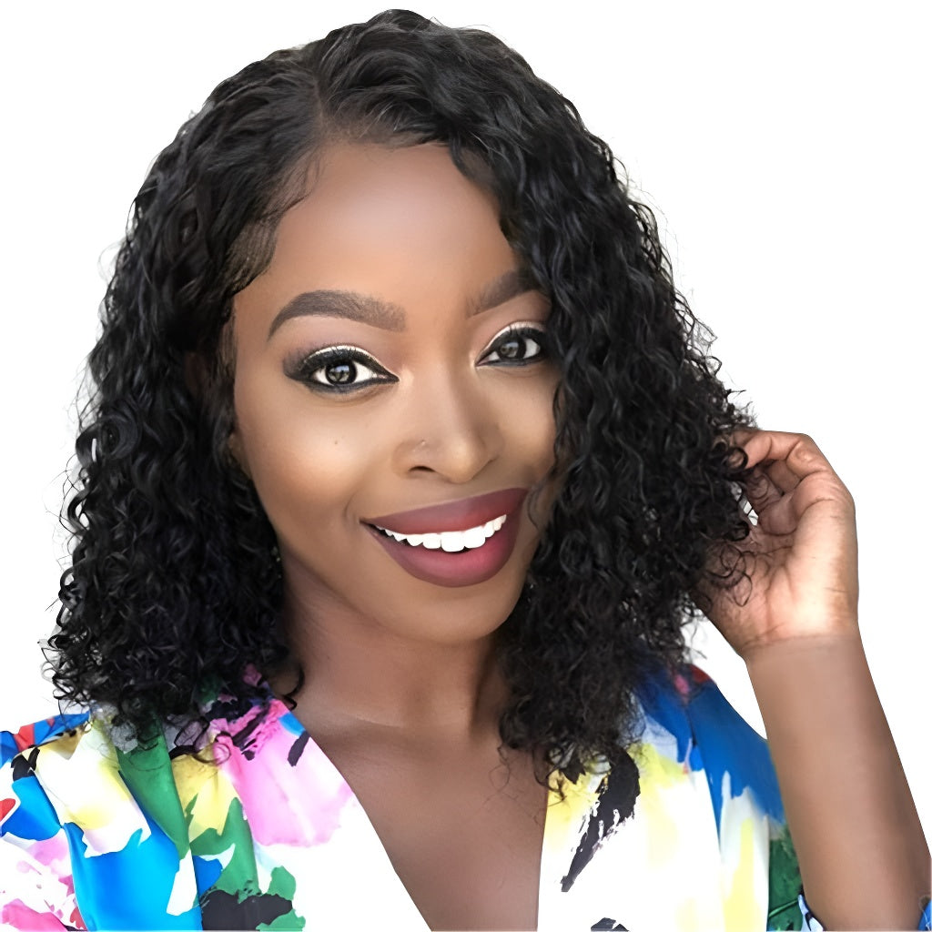 Short Curly Wig Hai Wig for Women Short Curly Hair Front Lace Wig Full Head Wig
