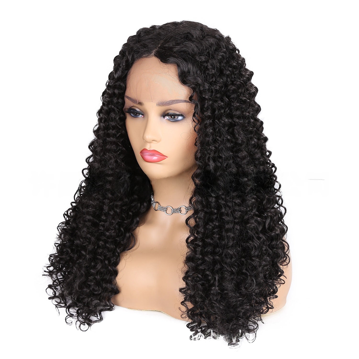 Women's Lace Front Wig Afro Small Curly Wig Head Cover Curly Wigs