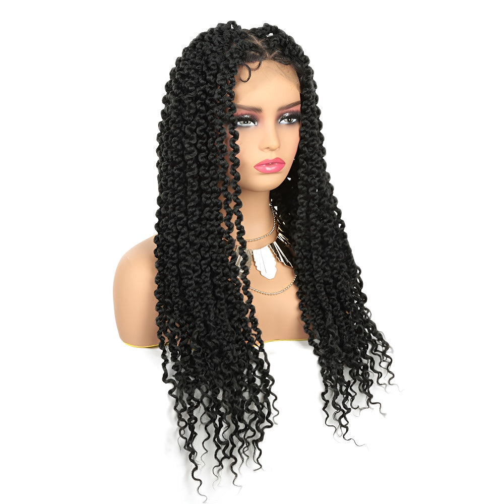 3 Hand-Woven Wig Headband Braids Women's Dreadlocks Goddess Locs Three-Strand River Locs
