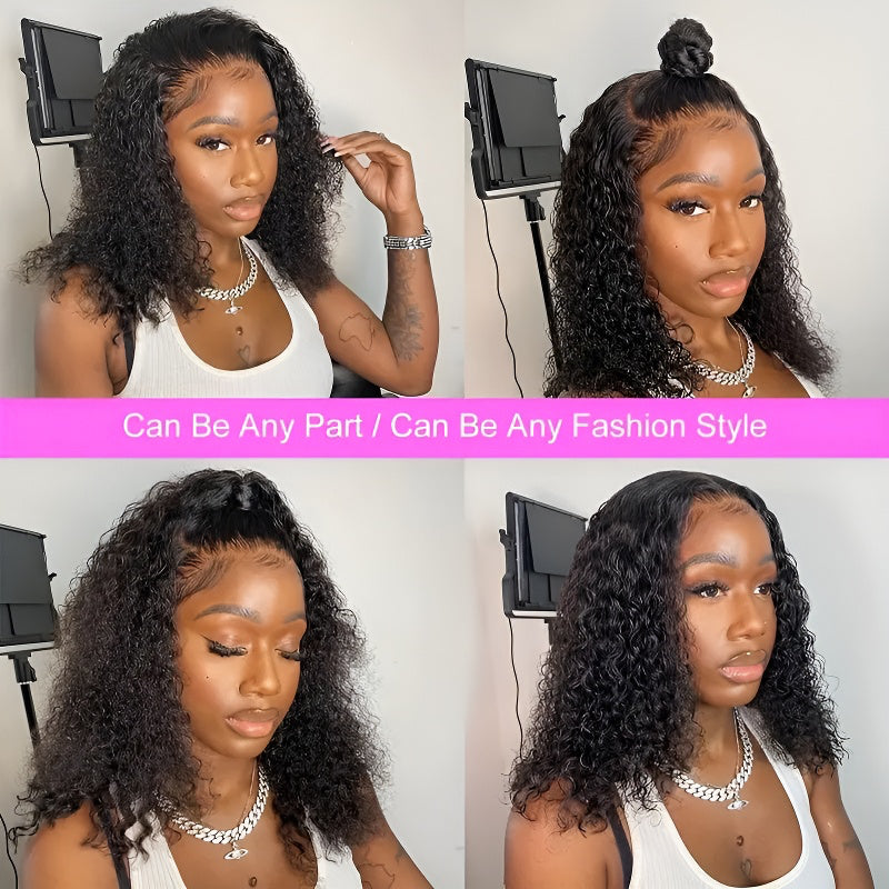 Lace Wig Women's Small Curly Short Curly Hair Afro Fluffy Natural Full Head Wig