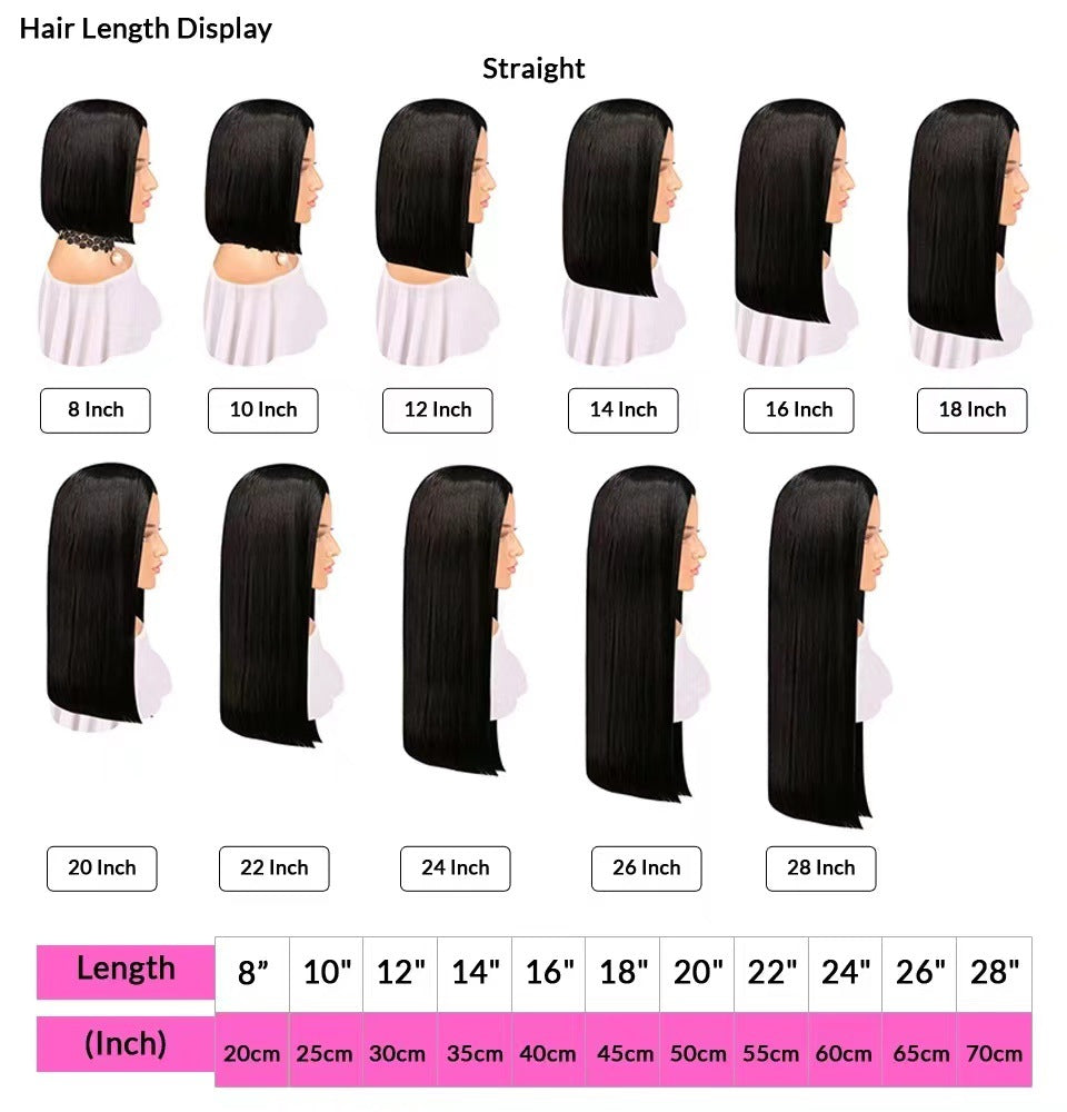 Front Lace Wig Real Human Hair Brown Long Straight Full Wig Hot Sale Model