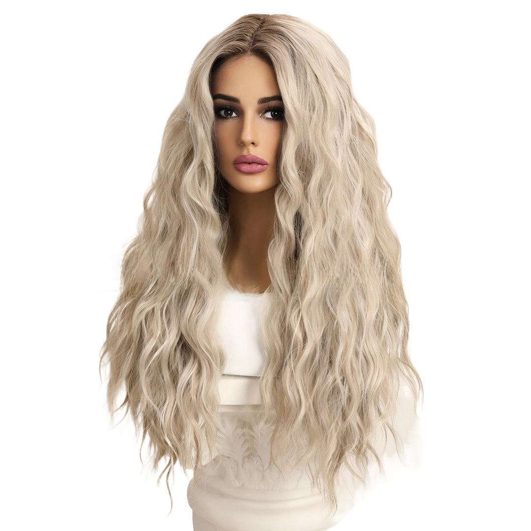 Fashion Front Lace Wig High-Grade Gray Curly Wig Hot-Selling Wig