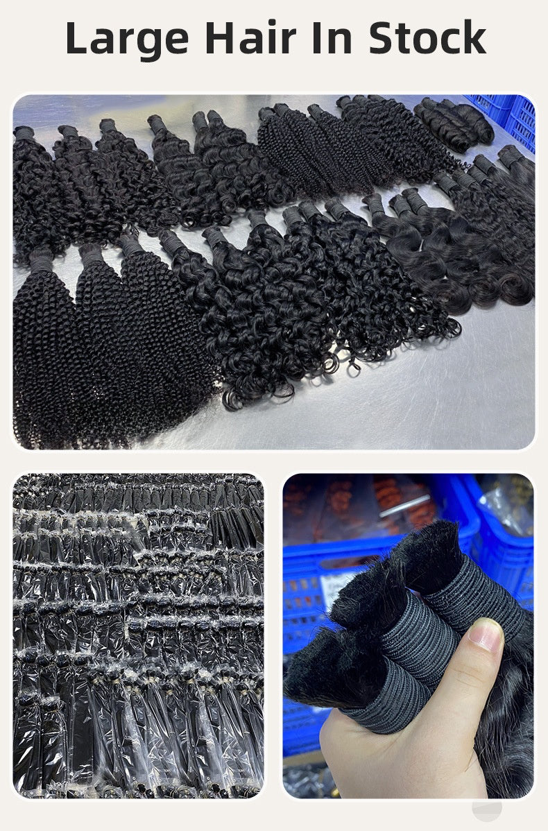 100% Human Hair Braiding Bulk Hair Real Hair Wig Human Hair