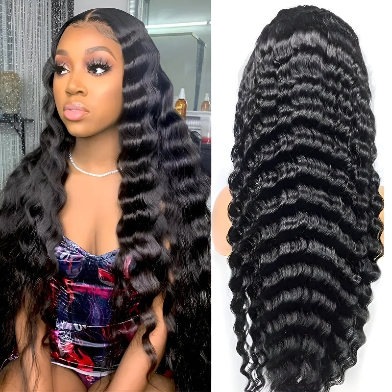 Fashion Water Wave Synthetic Hair Wig Hot-Selling Small Curly Front Lace Long Curly Hair