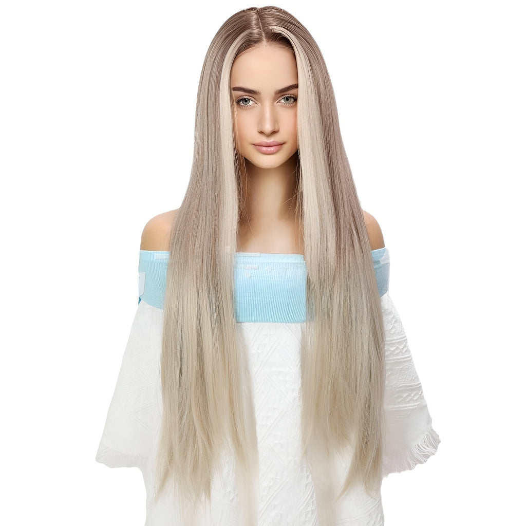 Fashion Front Lace Wig Gray Straight Hair Wig Hot-Selling Wig