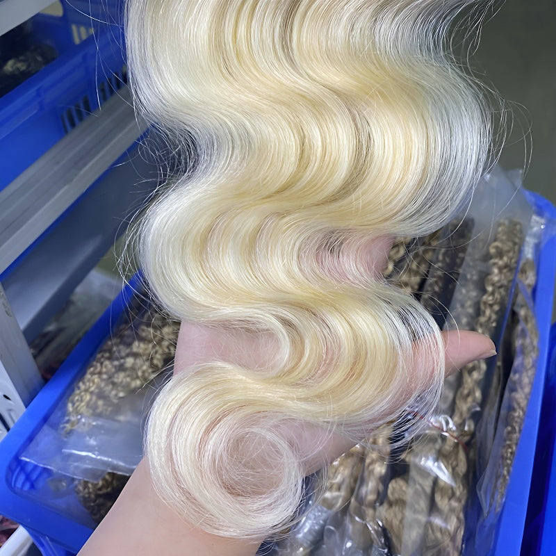 Real Human Hair Wig Hair Block 613 Transparent Lace Human Hair Women's Permable and Dyeable Hairpiece