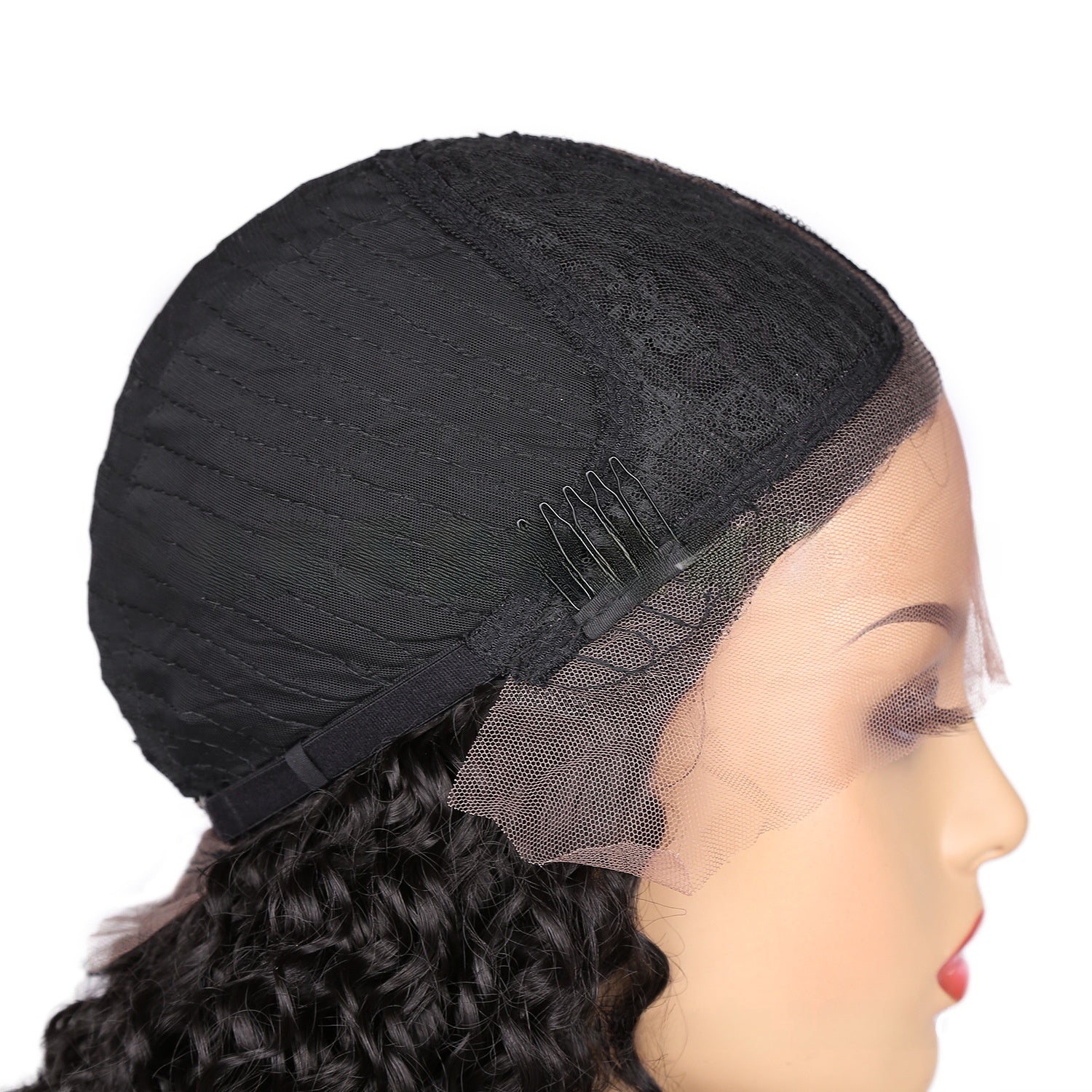 Women's Lace Front Wig Afro Small Curly Wig Head Cover Curly Wigs