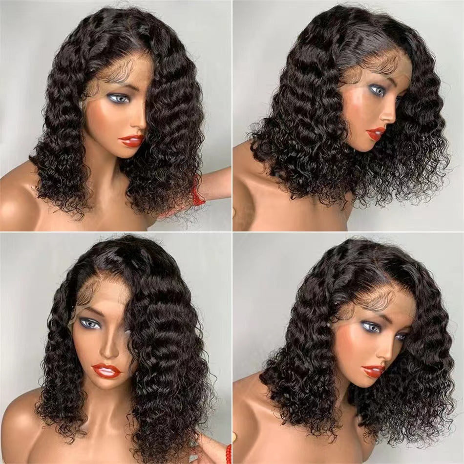 Wig Lace Front Hot-Selling Small Curly Wig Lace Cap Wig